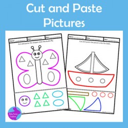 Cut and Paste Pictures Craftivity Fine Motor Skills OT